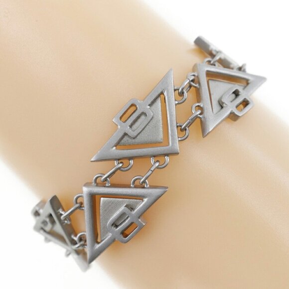 BOTTEGA VENETA Silver Triangle Charm Bracelet - Picture 1 of 6